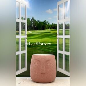 Sand Face Pink Ceramic Planter Pot without drainage hole